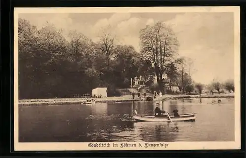 AK Böhmen b. Langensalza, Gondelteich
