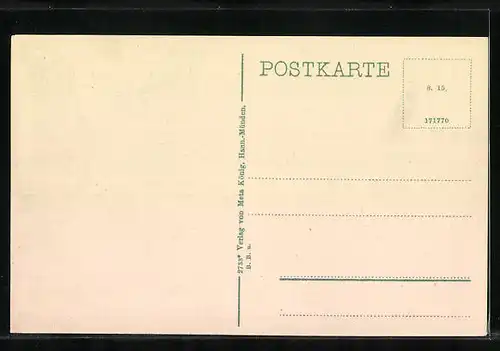 AK Hann.-Münden, Weserstein, Komponist G. A. Pressel, Dichter F. Dingelstedt, Weserlied