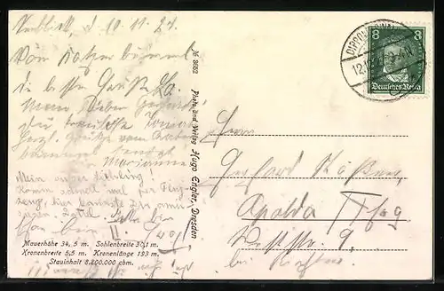 AK Paulsdorf, Gasthof Seeblick an der Talsperre Malter