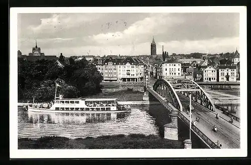 AK Minden i. W., Weserbrücke mit Wesertor