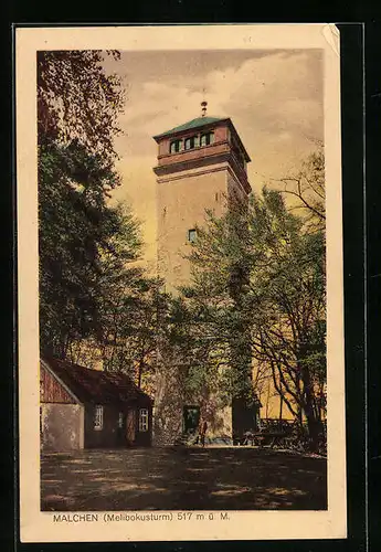 AK Malchen, Gasthaus am Melibokusturm