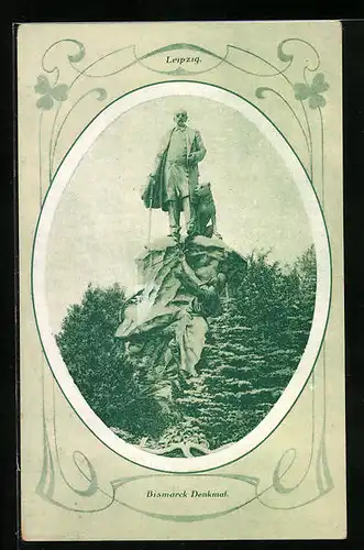 AK Leipzig, Ansicht des Bismarck-Denkmals