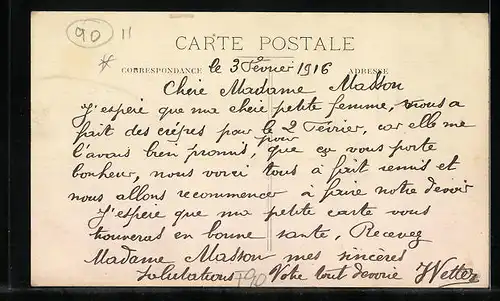 AK La Chapelle-sous-Rougemont, Route d`Alsace