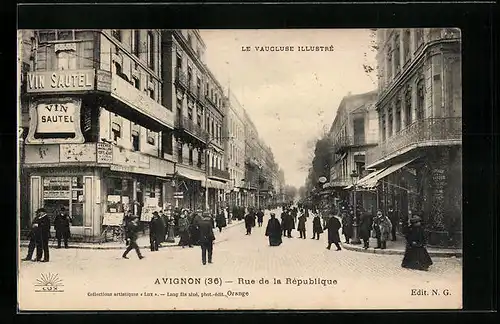 AK Avignon, Rue de la Republique