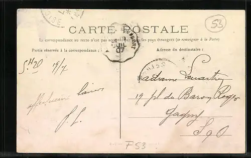 AK Couptrain, Une rue, avec Hotel Roger Bellier