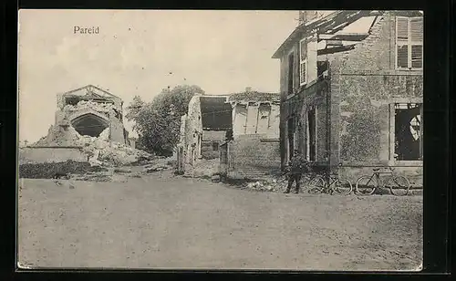 AK Pareid, Kriegszerstörte Häuser