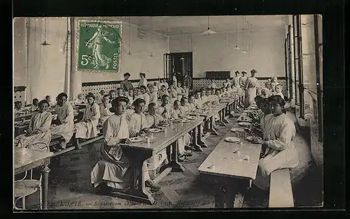AK Hendaye, Sanatorium de la Ville de Paris, Refectoire
