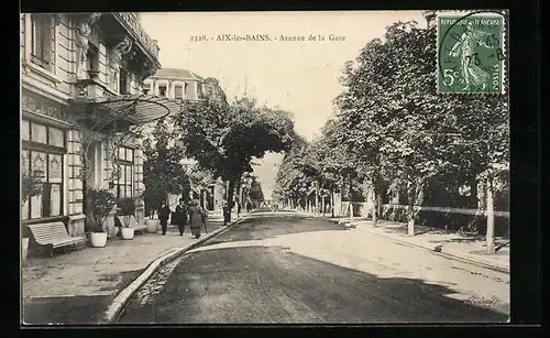 AK Aix-les-Bains, Avenue de la Gare