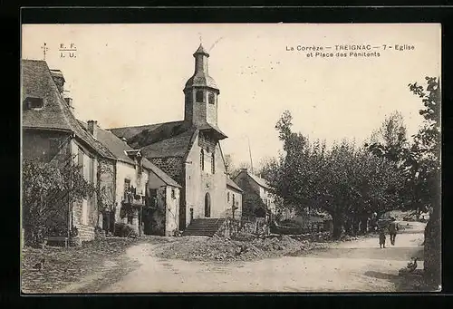 AK Treignac, Eglise et Place des Penitents