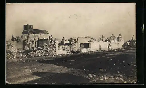 AK Marchéville, Ruinen im September 1915