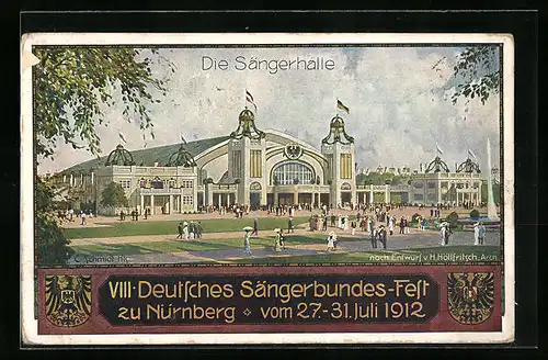 Künstler-AK Nürnberg, VIII. Deutsches Sängerbundes-Fest 1912