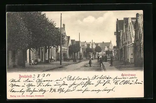 AK Bredstedt, Osterstrasse mit Anwohnern