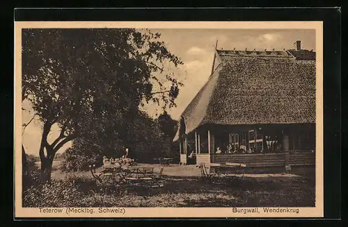 AK Teterow /Mecklbg. Schweiz, Gasthaus Burgwall Wendenkrug