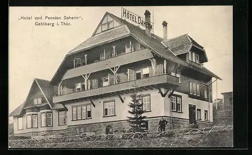 AK Gehlberg i. Thür., Hotel und Pension Daheim