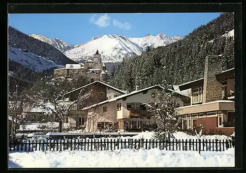 AK Sand in Taufers, Ortspartie im Schnee