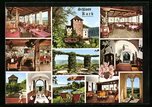AK Missian bei Eppan, Hotel Schloss Korb, Innenansichten