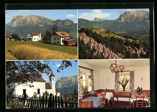 AK Bozen am Rittern, Gasthaus Maria Saal, Innenansicht, Kirche