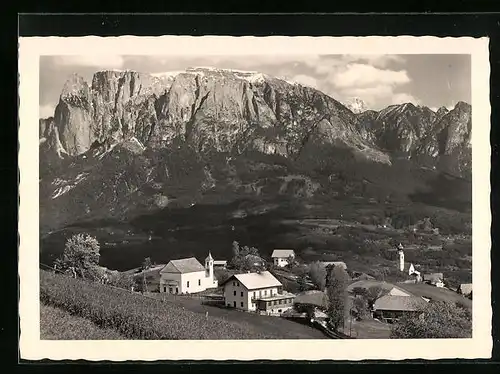AK Klobenstein-Maria Saal am Ritten, Teilansicht gegen Dolomiten