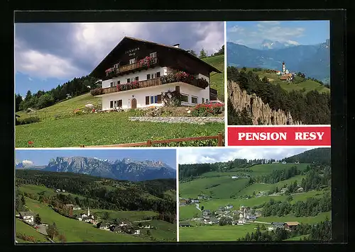 AK Oberinn /Ritten, Pension Resy, Teilansicht, Panorama