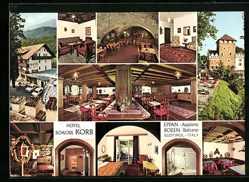 AK San Paolo-Missiano /Bolzano, Hotel Schloss Korb, Innenansichten
