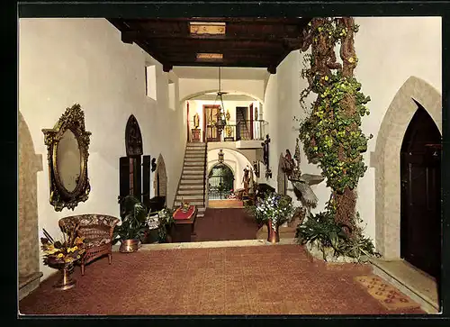 AK Missian bei Eppan, Pension-Restaurant Schloss Korb, Innenansicht