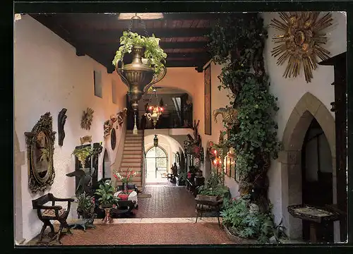 AK Missian /Bozen, Hotel Schloss Korb, Innenansicht