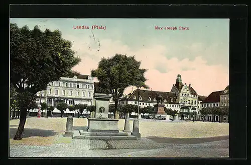 AK Landau / Pfalz, Max Joseph Platz