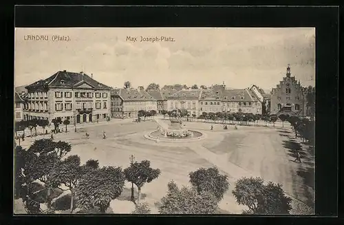 AK Landau / Pfalz, Max Joseph-Platz