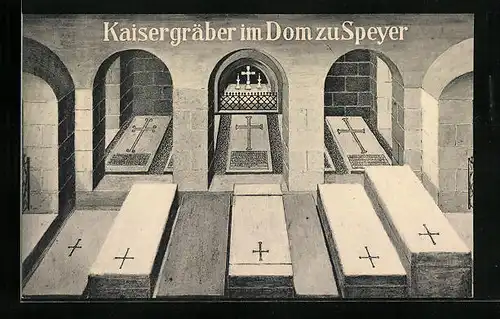 AK Speyer, Kaisergräber im Dom