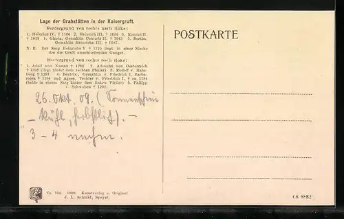 AK Speyer, Kaisergräber im Dom