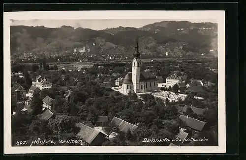 AK Höchst, Panorama vom Ballon aufgenommen