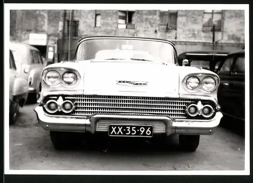 Fotografie DDR-MMM in Leipzig, Auto Chevrolet - Chevy, US-Car, Messeauto 1959