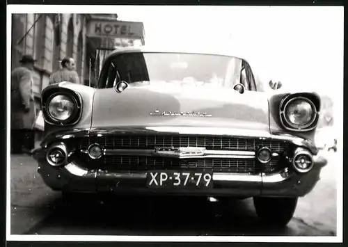 Fotografie DDR-MMM in Leipzig, Auto Chevrolet, Messeauto 1959, US-Car