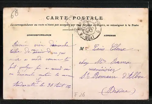 AK Andancette, la Mairie et l'Avenue de Saint-Rambert