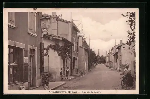 AK Andancette, Rue de la Mairie