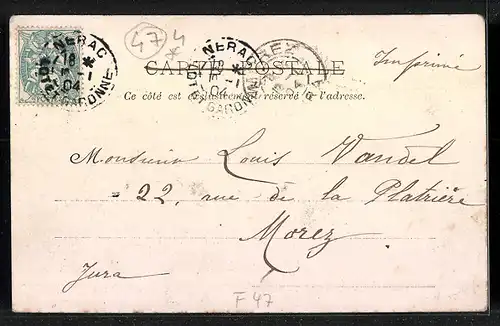 AK Nérac, Vue générale, Cours Victor-Hugo, Ecole supérieure de Filles