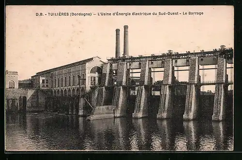 AK Tuilières, l'Usine d'Énergie électrique du Sud-Ouest, le Barrage