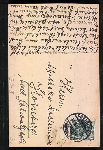 Künstler-AK Gedicht Sonne, Untergehende Sonne im Meer