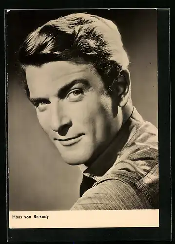 AK Schauspieler Hans von Borsody mit charmantem Lächeln
