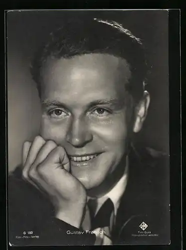 AK Schauspieler Gustav Fröhlich mit sympathischen Lachfältchen