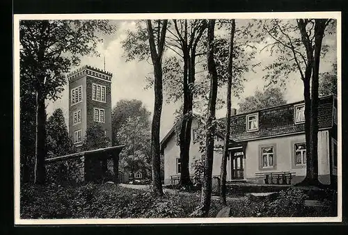 AK Neukirch /Lausitz, Restaurant auf dem Valtenberg
