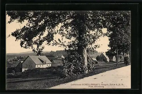 AK Schellerhau i. Erzgeb., Strassenpartie im Luftkurort