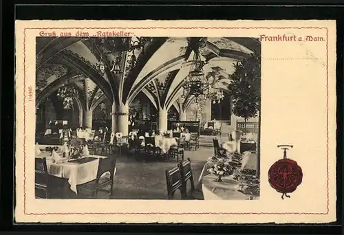 AK Frankfurt a. M., Innenansicht des Ratskeller