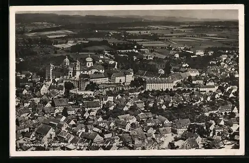 AK Ravensburg, Fliegeraufnahme mit der Universität Weingarten