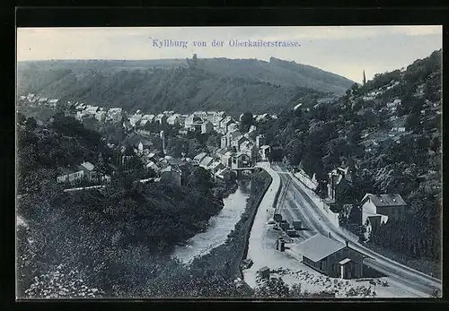 AK Kyllburg, Ortspartie von der Oberkailerstrasse aus