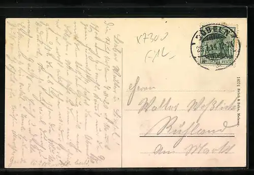 AK Döbeln i. Sa., Kgl. Amtsgericht mit neuen Anlagen an der Staubitzstrasse