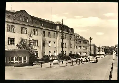 AK Hermsdorf /Kr. Stadtroda, VEB Keramische Werke in der Friedrich-Engels-Strasse