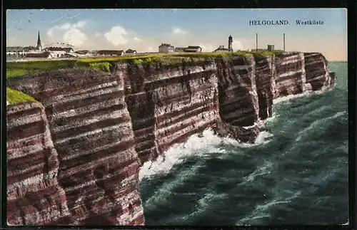 AK Helgoland, Blick auf die Westküste