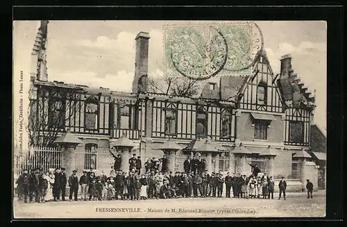AK Fressenneville, Maison de M. Edouard Riquier aprés l`incendie