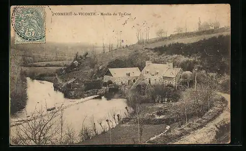 AK Pommerit-le-Vicomte, Moulin du Ty-Coat